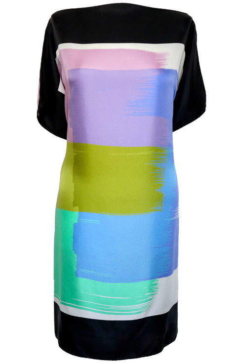 Tunique foulard en soie "Brushstroke Blocks/Painterly Pastels" d'Amanda